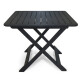Set x2 Silla Plegable Simil Madera + Mesa Plegable NEGRO
