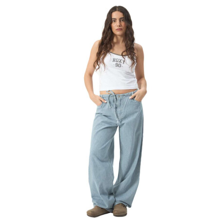 Pantalon Roxy Holgados Lined Celeste