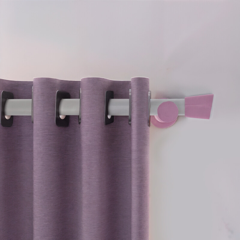 Barrote Cortina 2,00m 28mm + 2 soportes ROSA Y BLANCO ROSA Y BLANCO