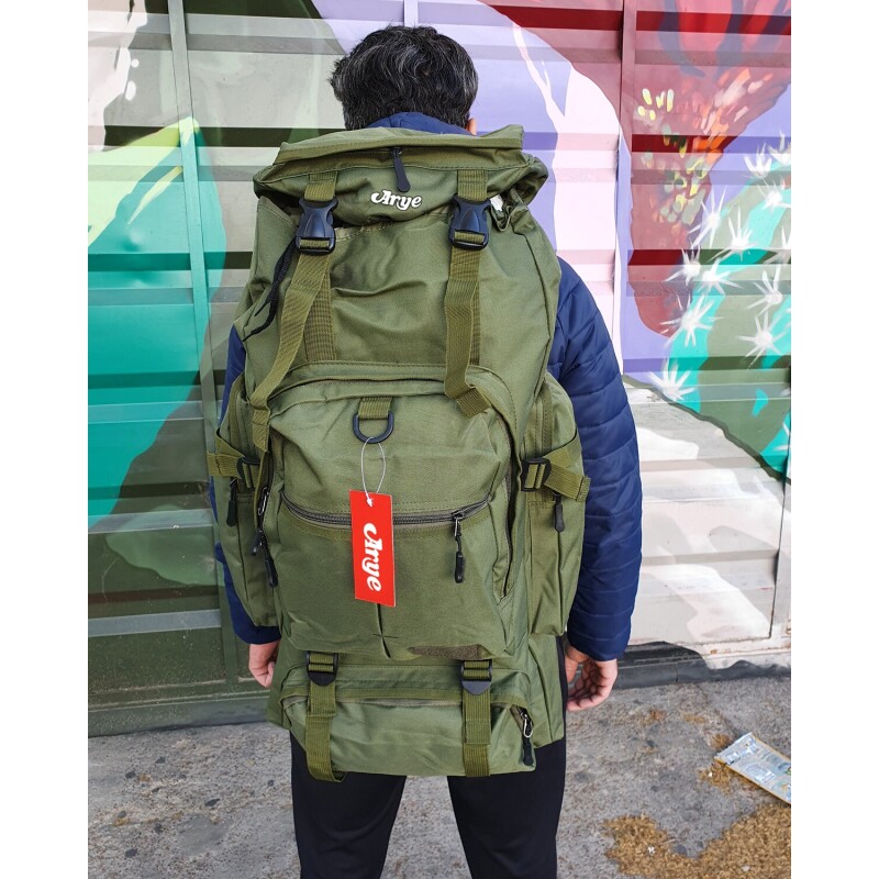 Bolso Mochila Arye Militar Solymar 80 lts Liso