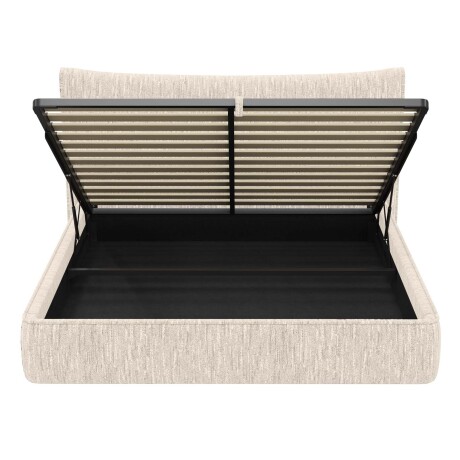 CAMA C/BAÚL QUEEN MADERA-Y-TELA NATURAL-BEIGE ZAFIRO
