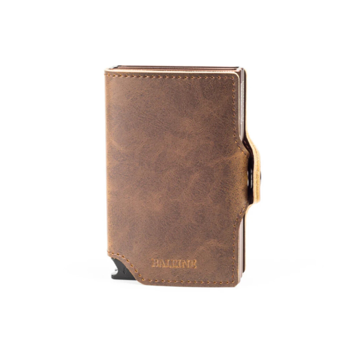 Billetera Baleine Double Kansas Zipper Pard Brown 