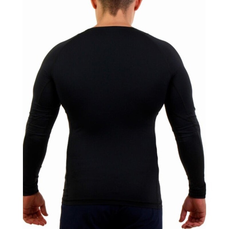 Remera Manga Larga para Hombre Fila Compress Skin Negra Remera Manga Larga para Hombre Fila Compress Skin Negra