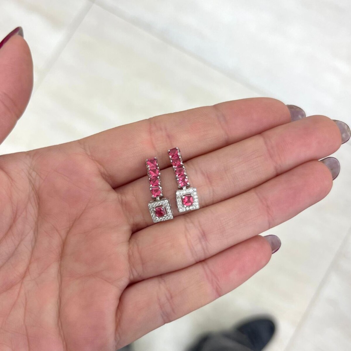 Caravanas Pink - Plata 925 