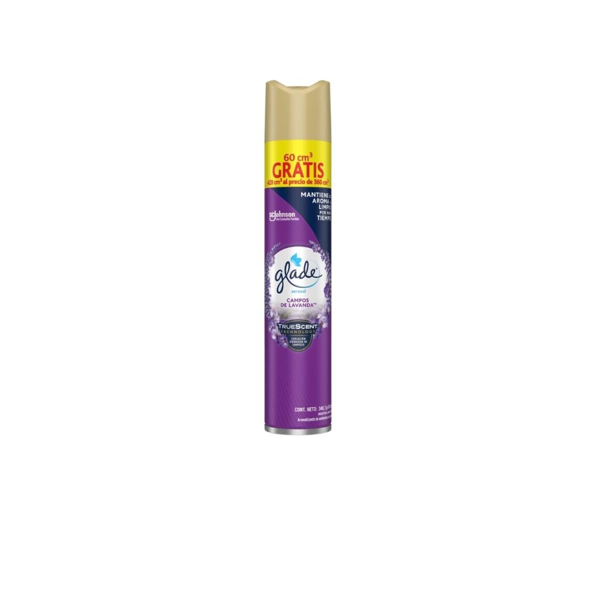 DESODORANTE GLADE AEROSOL LAVANDA, 360CC 
