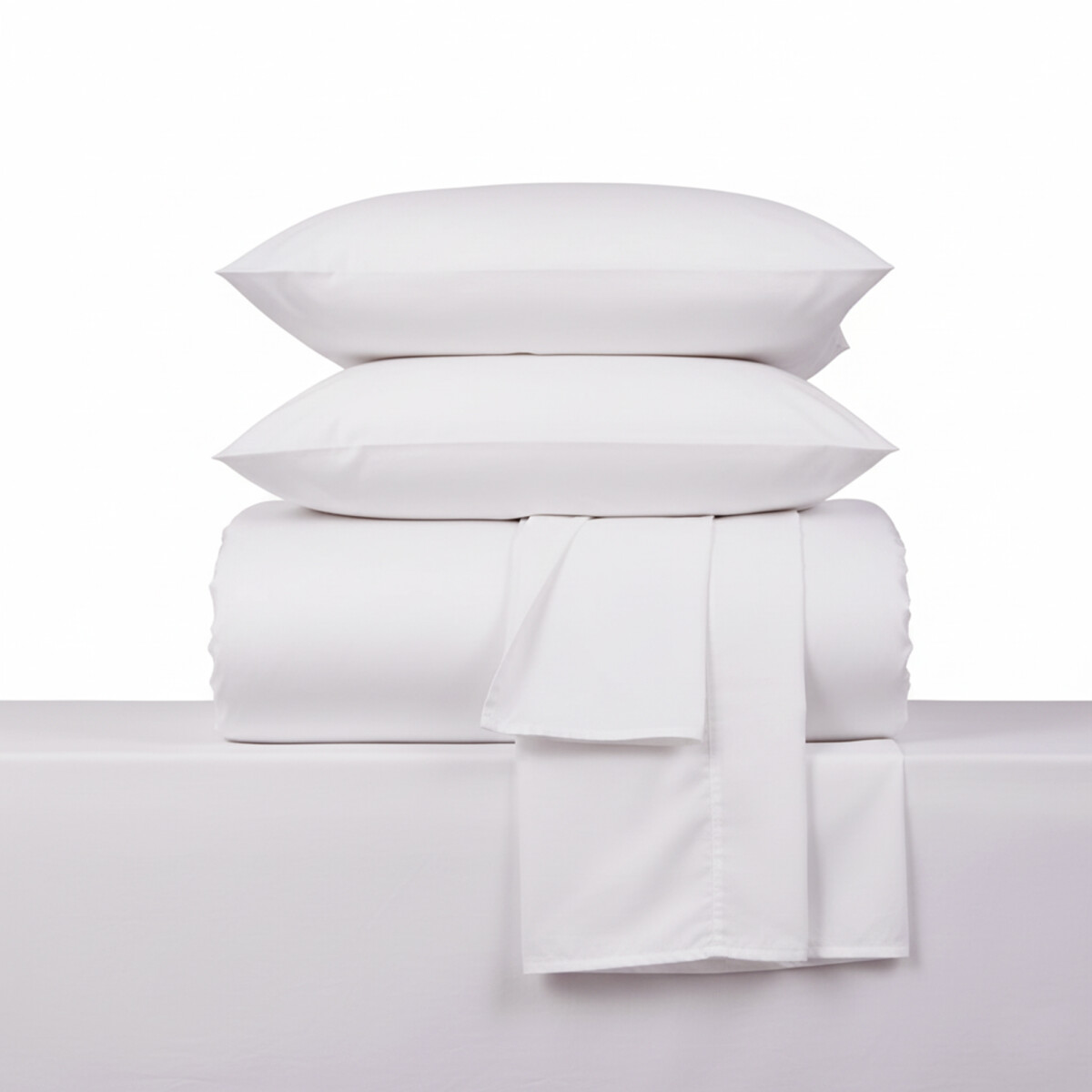 Juego de Sabanas Super King 200 Hilos - Pilar Beige - Blanco 