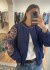 Campera Floral Azul