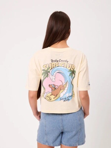 T-SHIRT RUSTY DOBI CREMA