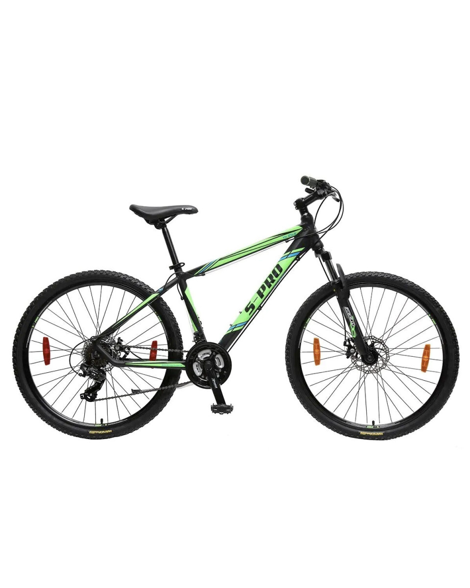 Bicicleta montaña S-PRO VX rodado 27.5 shimano 21 cambios y frenos de disco - Verde 