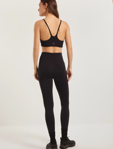 CALZA SPORT CON DETALLE EN TUL NEGRO