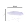YBL60 Mesa Redonda Vidrio Big 60x60x44cm - Blanca