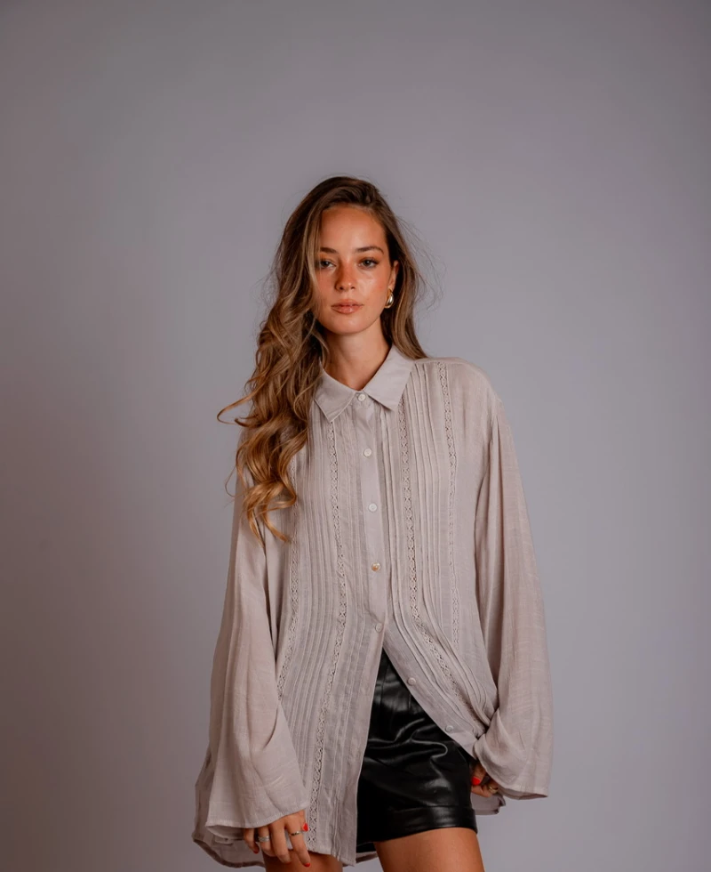 Camisa Zaira beige