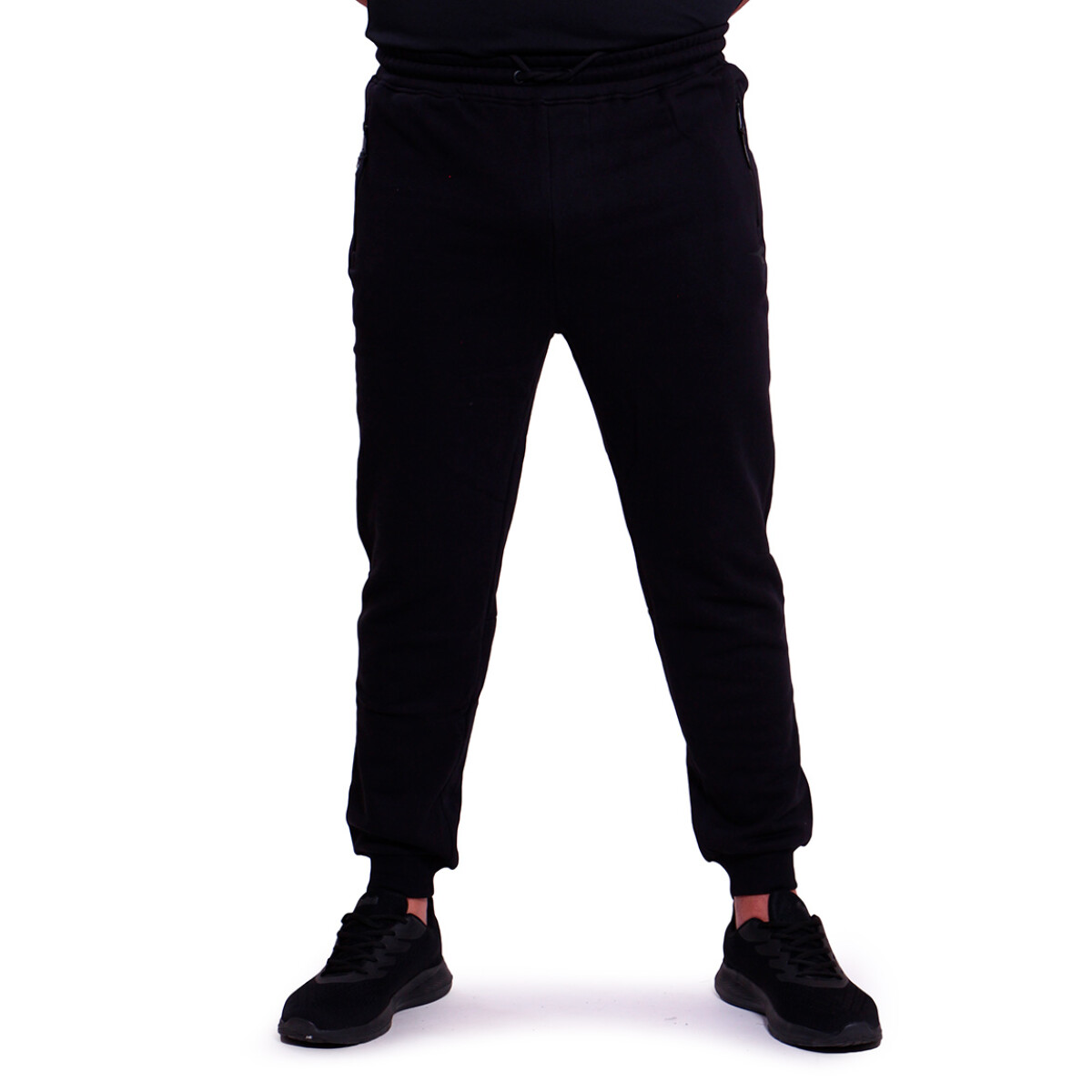 Pantalón Hombre Diadora Con Puño Y Felpa - Negro 