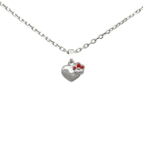 Dije Colgante Corazón con Flor-Plata 925-Resina-CP3220 Sinpiedra