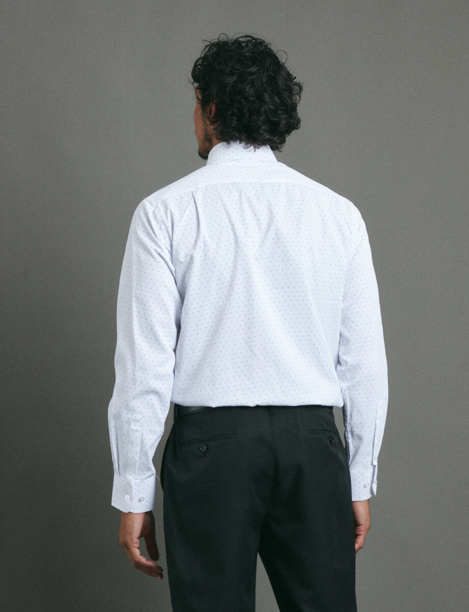 012680 CAMISA HARRINGTON LABEL Blanco/azul Osc