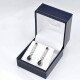 Caravanas Antiguas En Oro 18K Blanco, Brillantes Y Zafiros Caravanas Antiguas En Oro 18K Blanco, Brillantes Y Zafiros