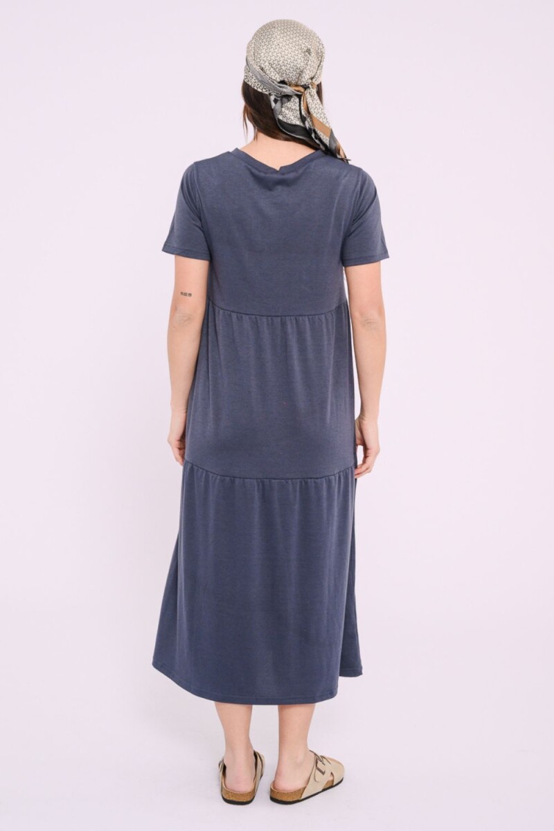 Vestido manga corta Azul