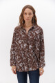 CAMISA JULIETA FLORES CHOCOLATE