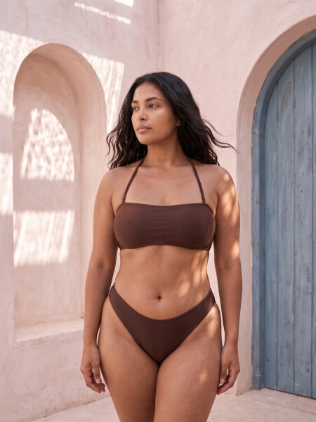 BANDEAU LIA CON COPA REMOVIBLE CHOCOLATE