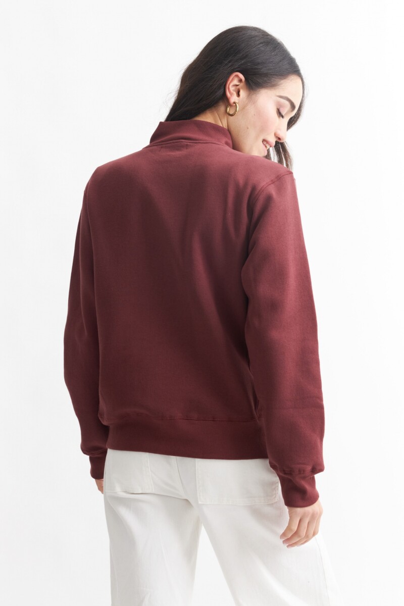 Campera liviana felpa - UNISEX BORDO