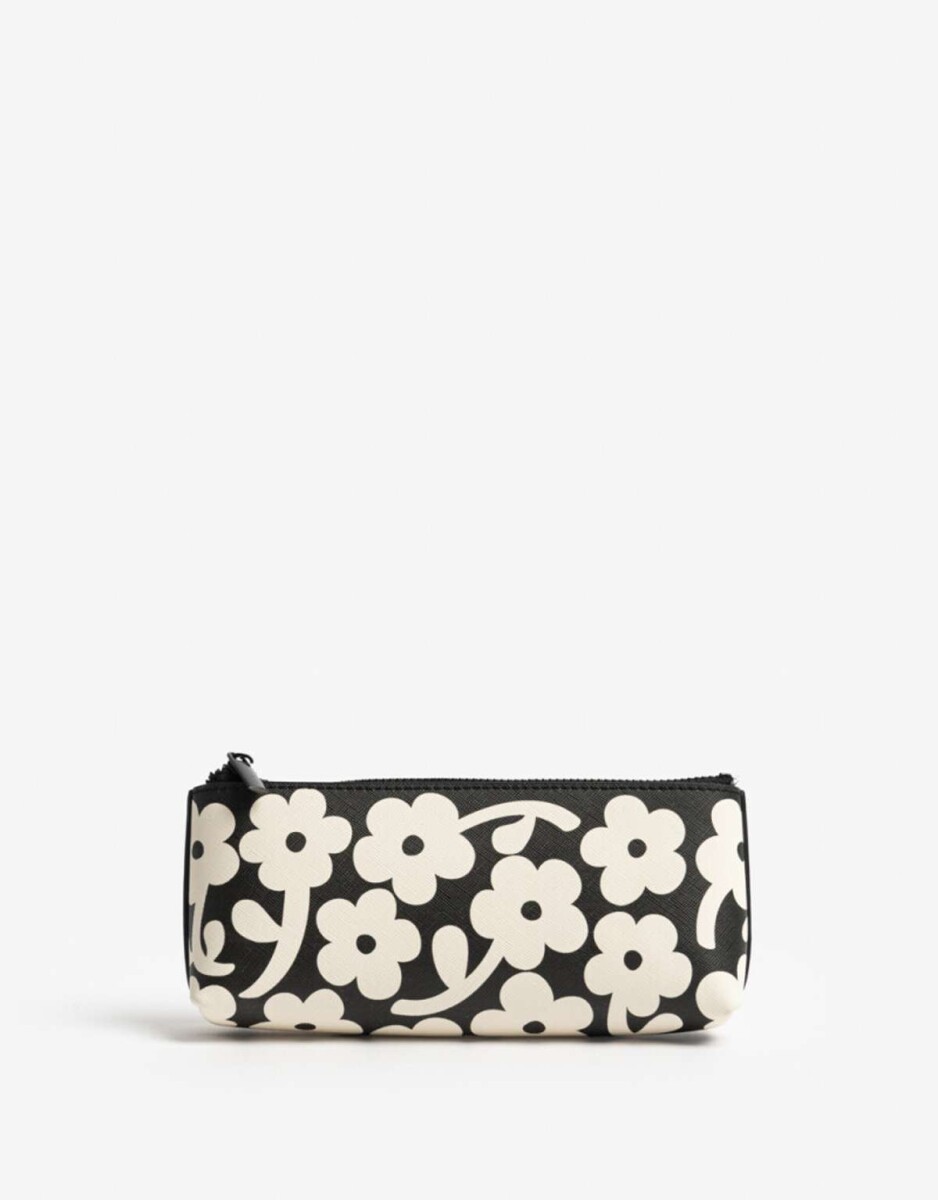 Cartuchera De Pu Estampada - Combinacion Tricolor 