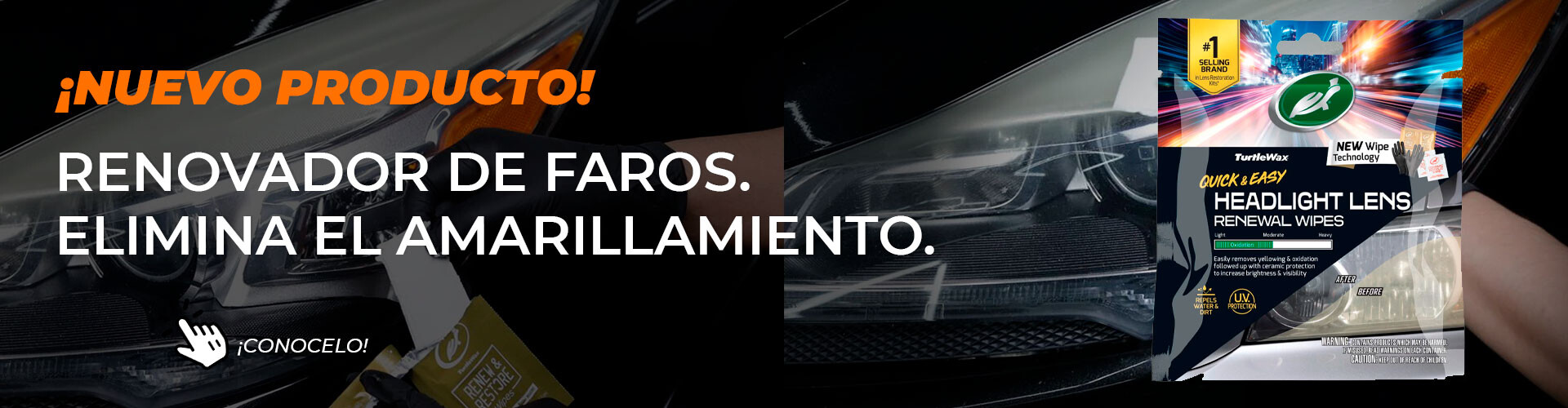 RENOVADOR DE FAROS TURTLE WAX