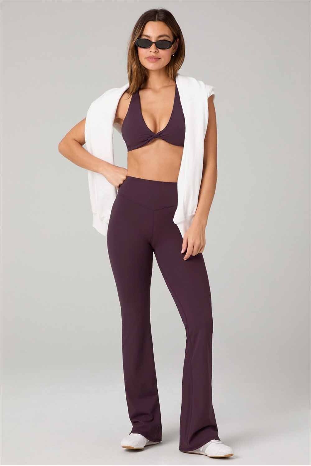 Pantalón Pureluxe High-Waisted Tlc Kick Flare Mujer Oxblood