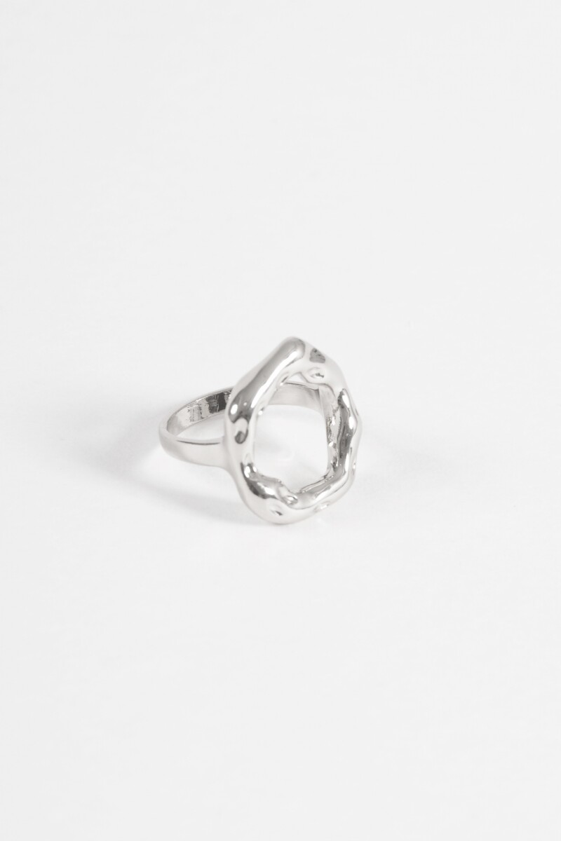 Anillo round plateado
