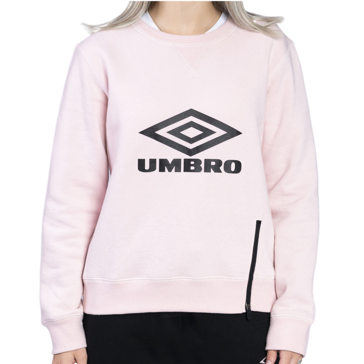 Buzo de Mujer Umbro Dakota Dama - Rosa Melange - Negro 