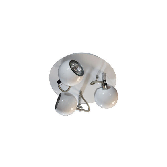 Spots móviles IRON blanco base redonda 3xGU10 50W AI1034