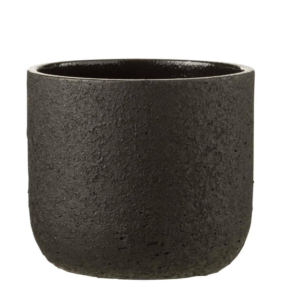 MACETA CERAMICA NEGRO RUSTIC