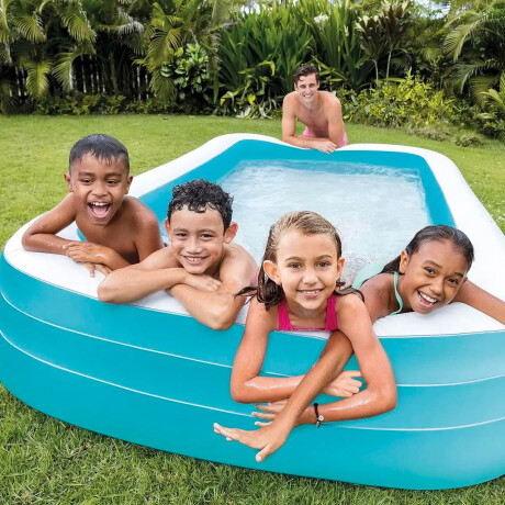 Pisicina Gomón Inflable Familiar Rectangular Intex 1050 L Inx58484