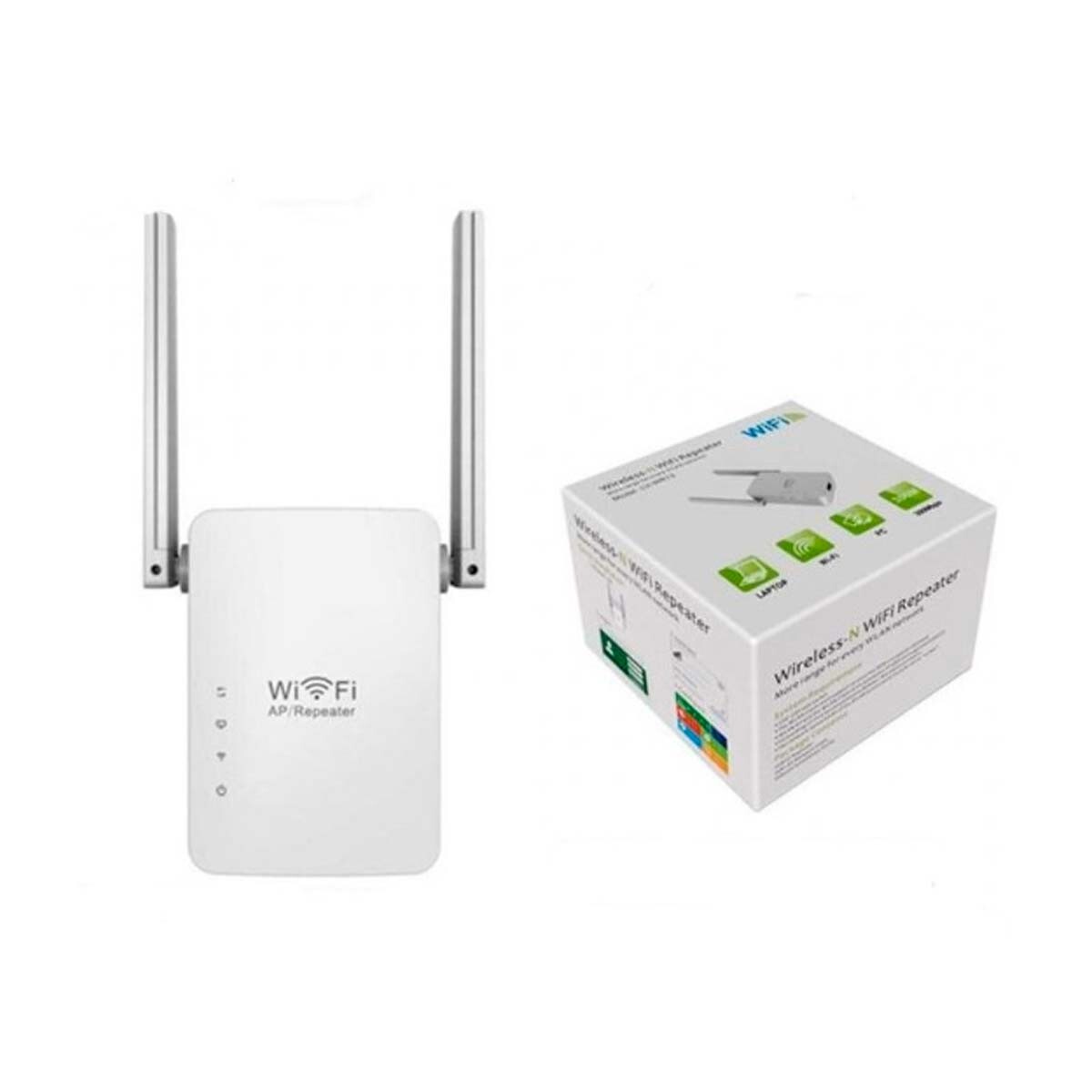 Extensor repetidor wifi 2 antenas 220v fácil instalación 