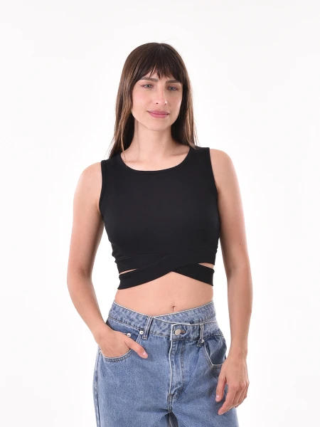 TOP CAMELIA NEGRO
