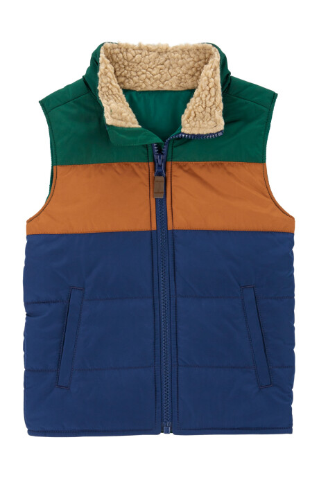 Chaleco acolchado, diseño colorblock Chaleco acolchado, diseño colorblock