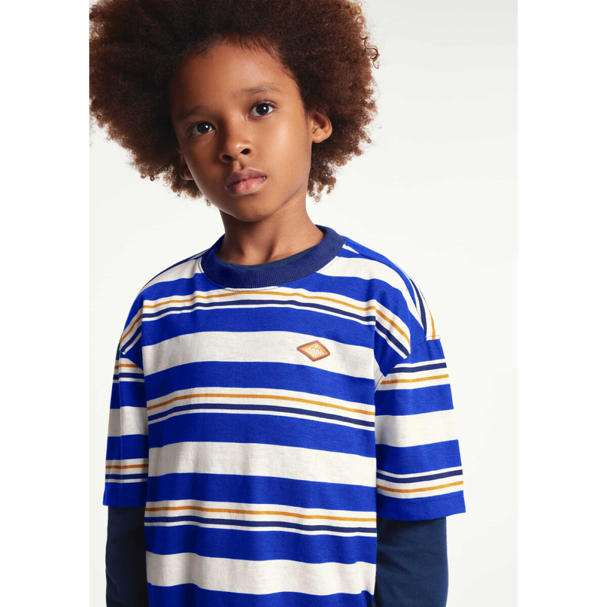CAMISETA MM MASC - AZUL CARIBE/CHUMBO/BLANCO 