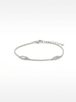 Pulsera Con Circonitas plateado