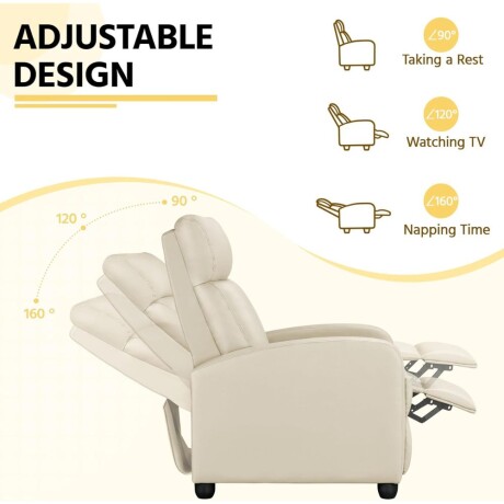 Sillon reclinable 1 cuerpo Beige