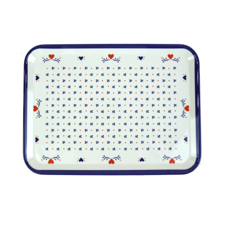 BANDEJA RECTANGULAR MELAMINA LINEA CORAZON 30.5X21.8X1.5CM 210GR BANDEJA RECTANGULAR MELAMINA LINEA CORAZON 30.5X21.8X1.5CM 210GR