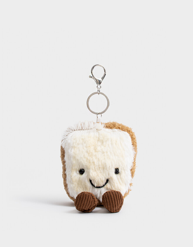 Llavero Llavero Y Charm Peluche De Tostada - Marron Camel