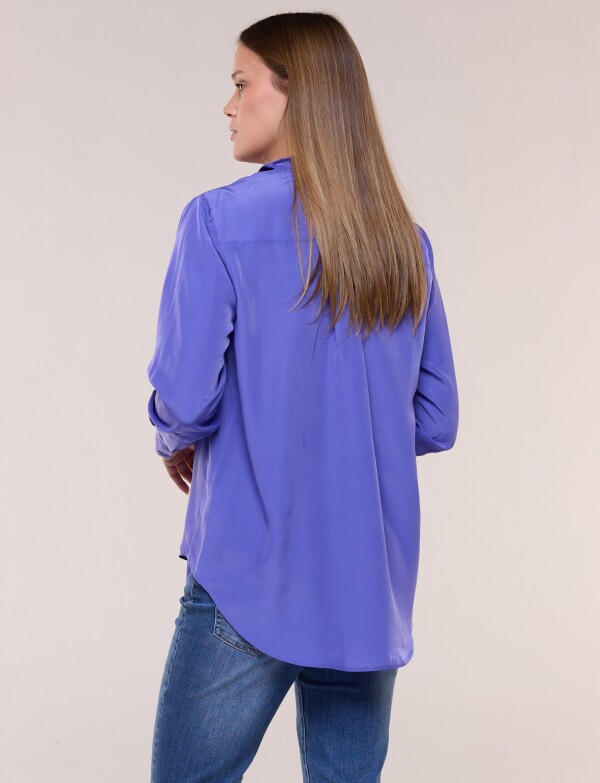 Camisa Saten LAVANDA OSCURO