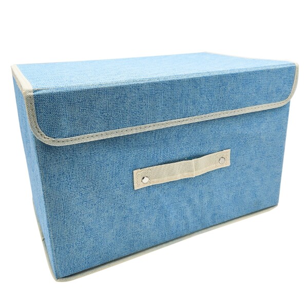 Cajón Caja Baul Organizador Tela Velcro Almacenamiento Ropa Color Variante Azul