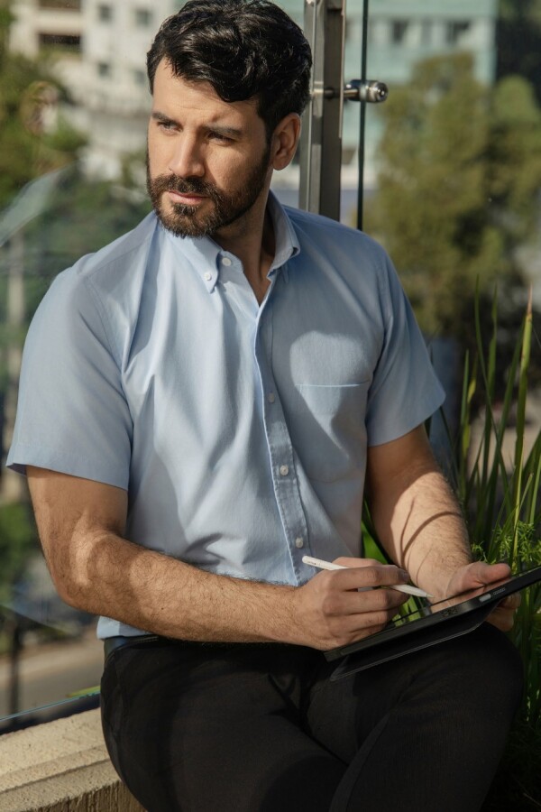 Camisa Clasica CELESTE