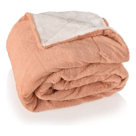 Frazada Reversible Polar Sherpa 2 Plazas 180x200 Durazno