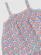 Vestido Estampado De Tirantes Con Bordados Blanco
