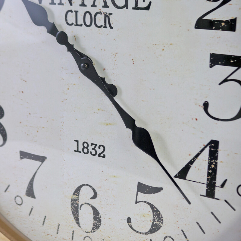 RELOJ C/MARCO BEIGE P/PARED 57CM Unica