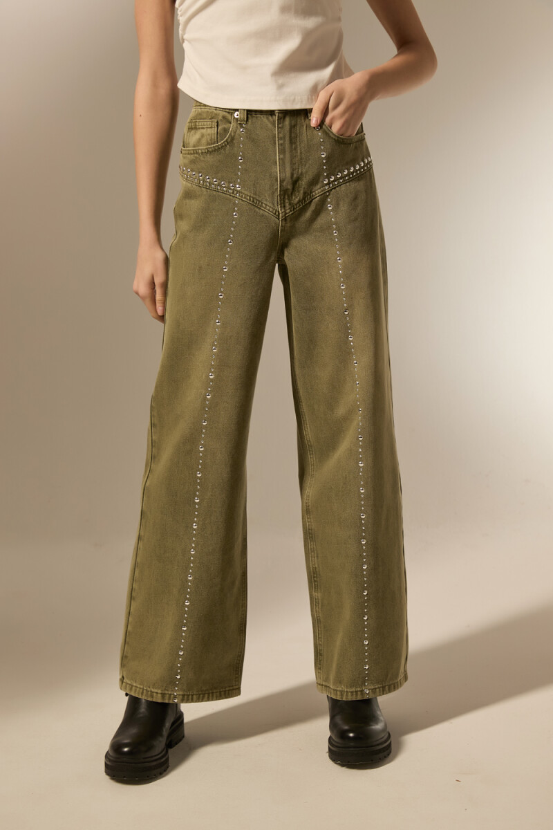 Pantalon Nalina - Verde Oliva Oscuro 