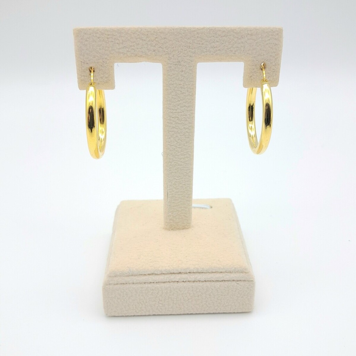 Aros de Plata 925 con baño de Oro Amarillo - Diámetro 2.7 cm 