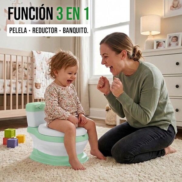 Pelela inodoro para bebes y niños con tapa y asiento infantil IMBACK Color Verde Pelela inodoro para bebes y niños con tapa y asiento infantil IMBACK Color Verde