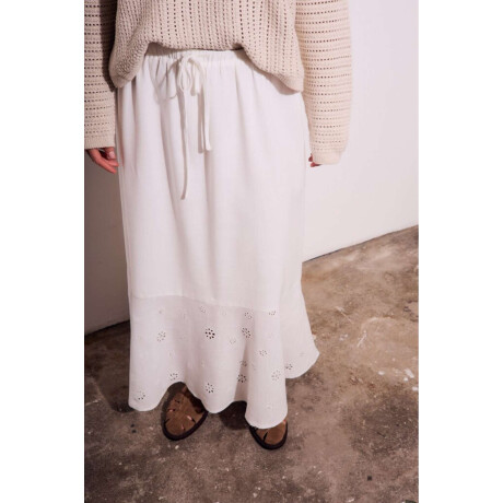 Falda Broderie Nacar